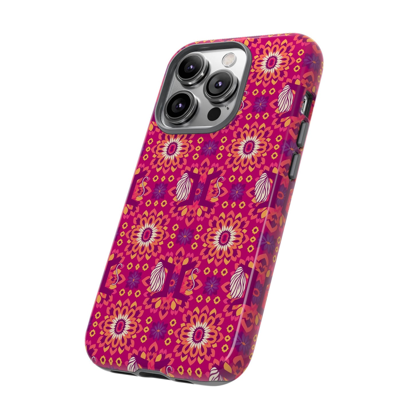 Tough Cases, Gemini, Zodiac v1, Flower Pattern
