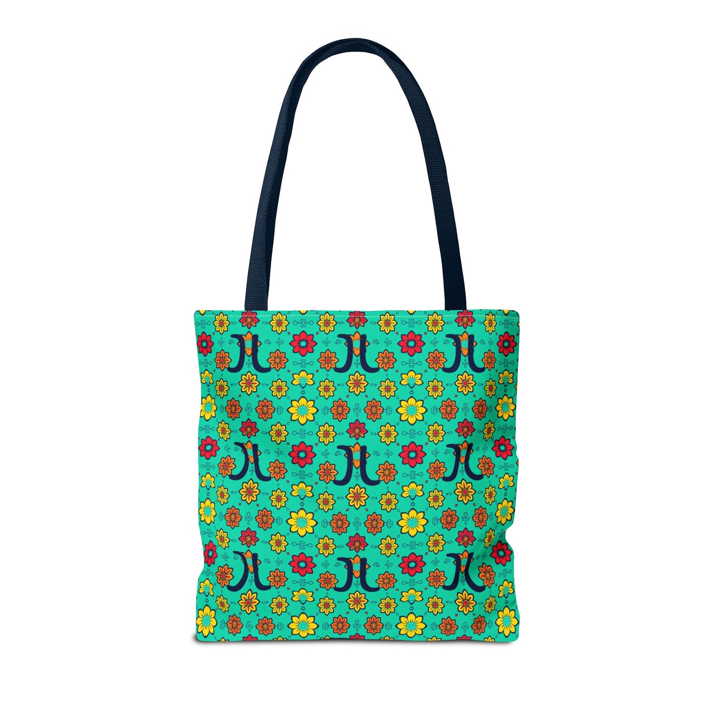 Tote Bag, (AOP), Aquarius, Zodiac, Flower Pattern