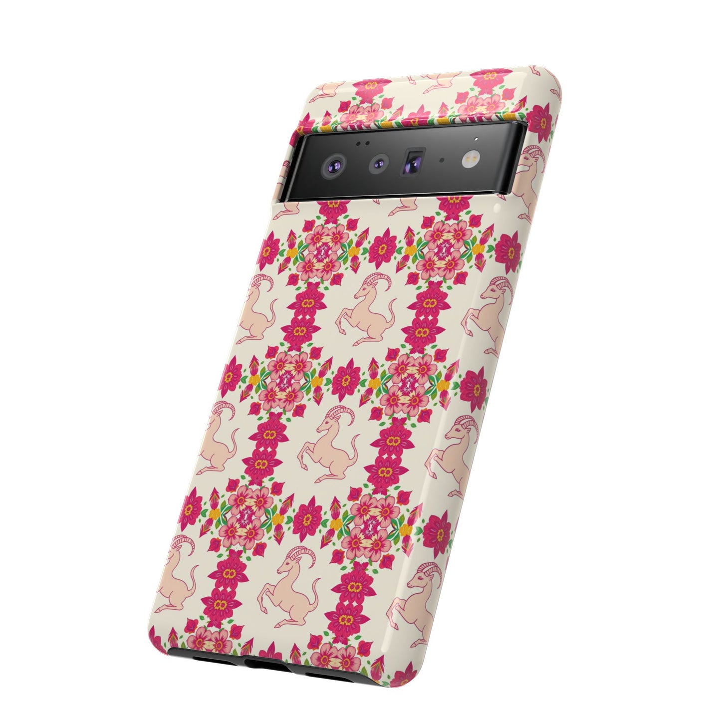 Tough Cases, Capricorn, Zodiac v3, Flower Pattern