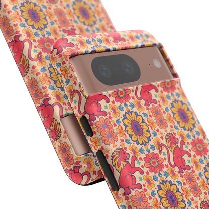 Tough Cases, Leo, Zodiac v1, Flower Pattern