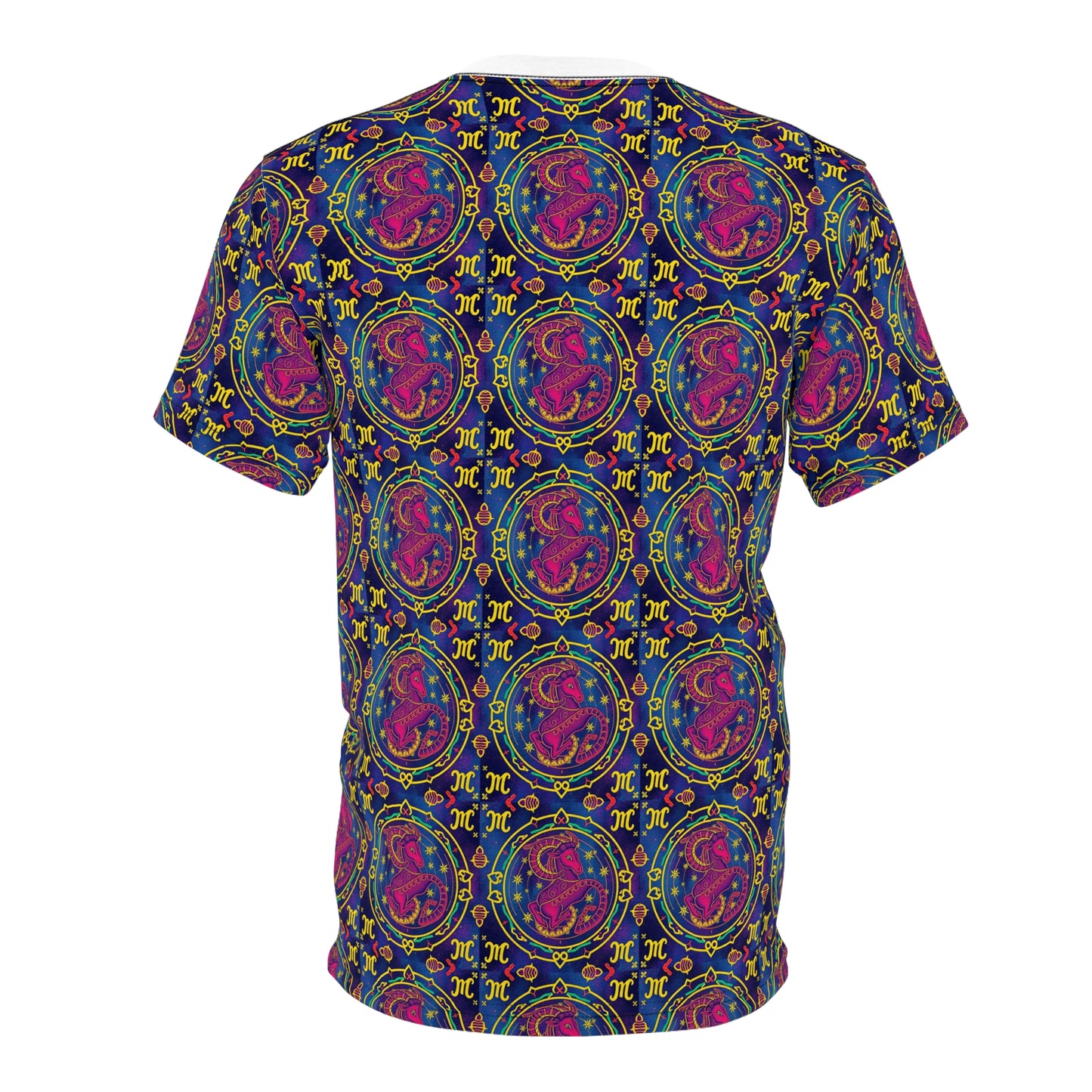 Unisex Cut & Sew T-Shirt, AOP, Capricorn, Zodiac, Pattern