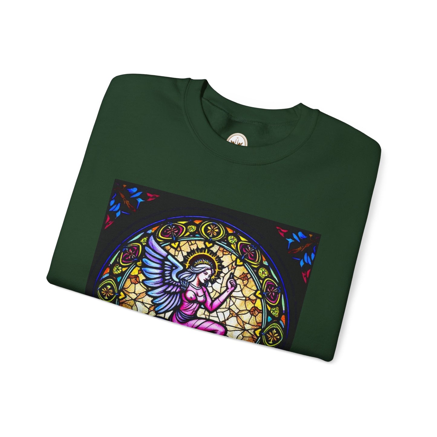 Unisex Heavy Blend™ Crewneck Sweatshirt, Glass 1, Virgo Zodiac Design
