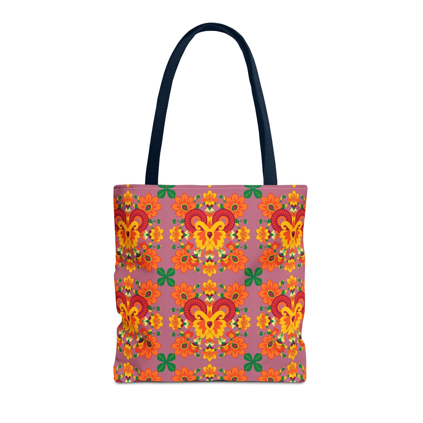 Tote Bag (AOP), Aries, Zodiac v1, Flower Pattern