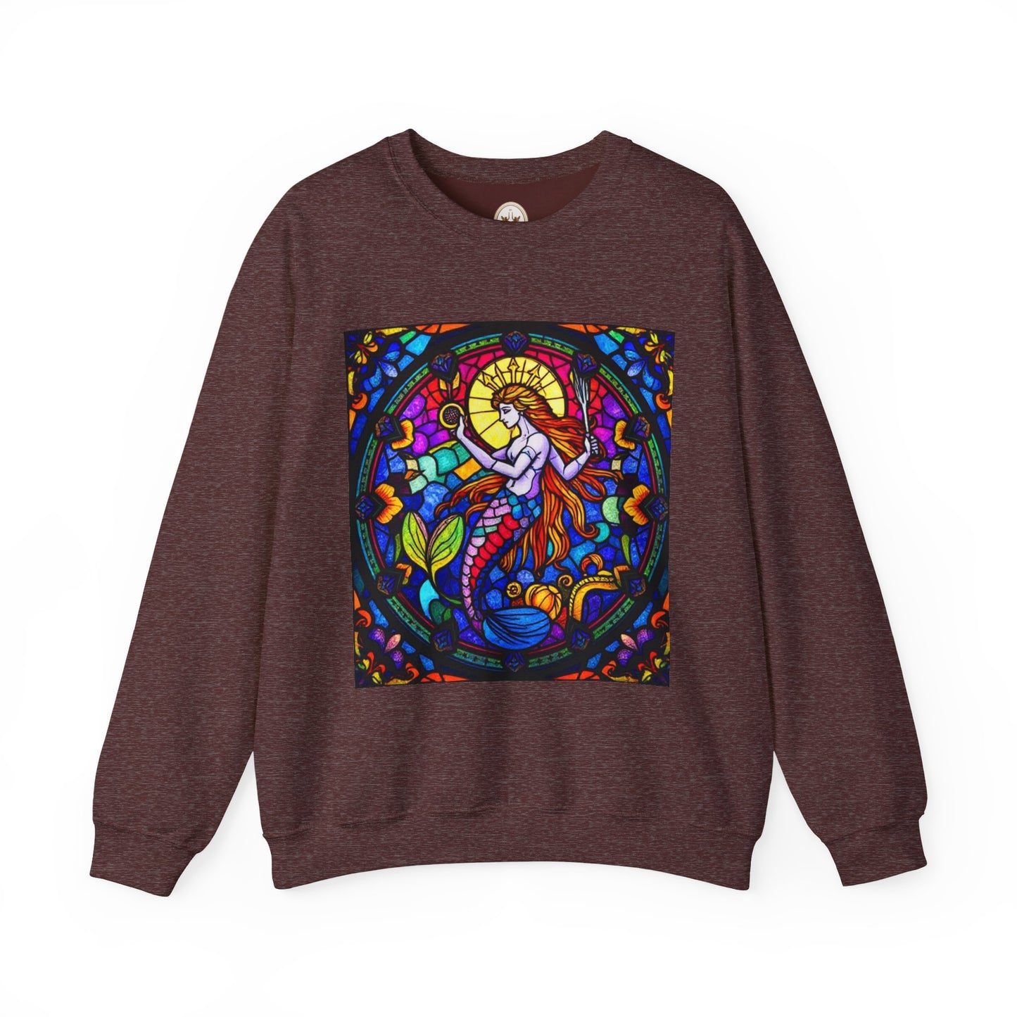 Unisex Heavy Blend™ Crewneck Sweatshirt, Glass 1, Aquarius Zodiac Design