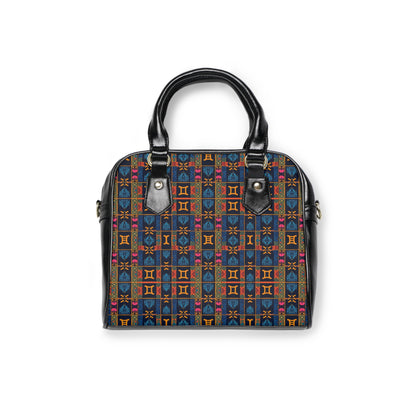 Shoulder Handbag, Gemini, Zodiac v4, Shapes Pattern