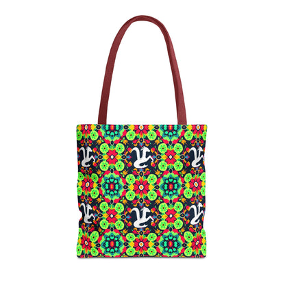 Tote Bag, (AOP), Aquarius, Zodiac v4, Flower Pattern