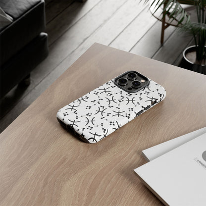 Tough Cases with the Pisces Zodiac sign for iPhone, Samsung Galaxy, and Google Pixel devices