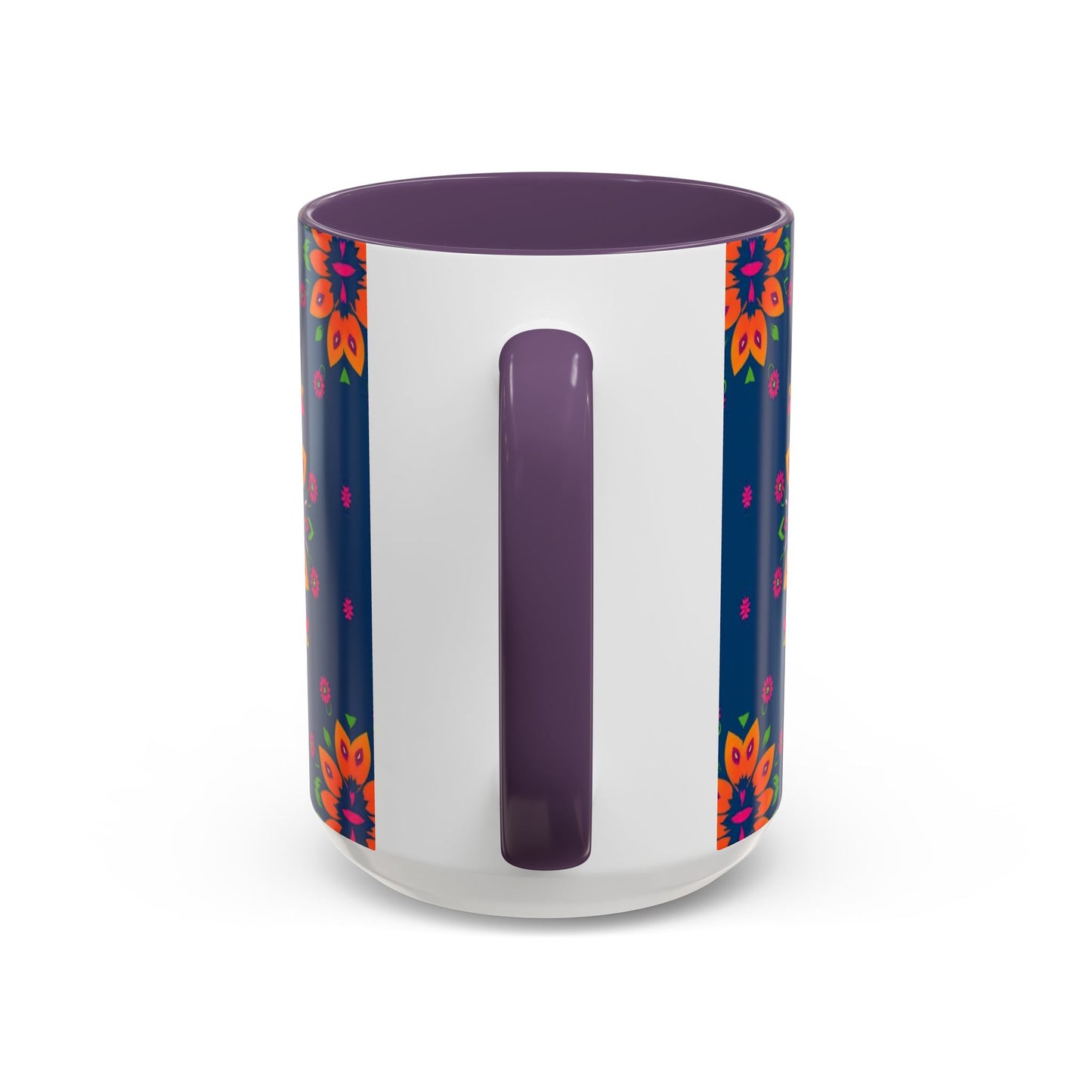 Accent Coffee Mug, Gemini, Zodiac v2, Flower Pattern, (11, 15oz)