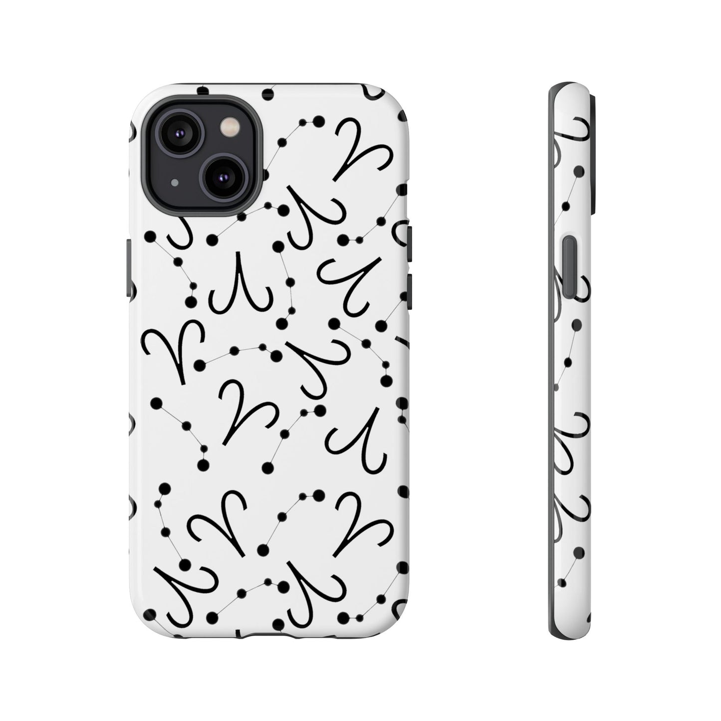 Tough Cases with the Aries Zodiac sign for iPhone, Samsung Galaxy, and Google Pixel devices