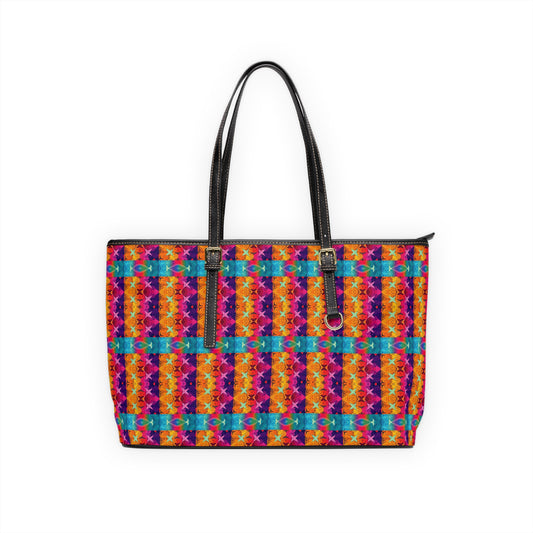 Leather Shoulder Bag, Pisces, Zodiac v1, Shapes Pattern