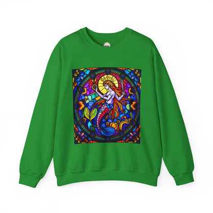 Unisex Heavy Blend™ Crewneck Sweatshirt, Glass 1, Aquarius Zodiac Design