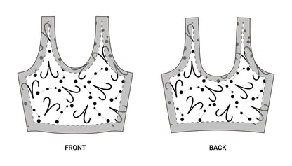 Polyester Sports Bra Aries Zodiac Sign (AOP)