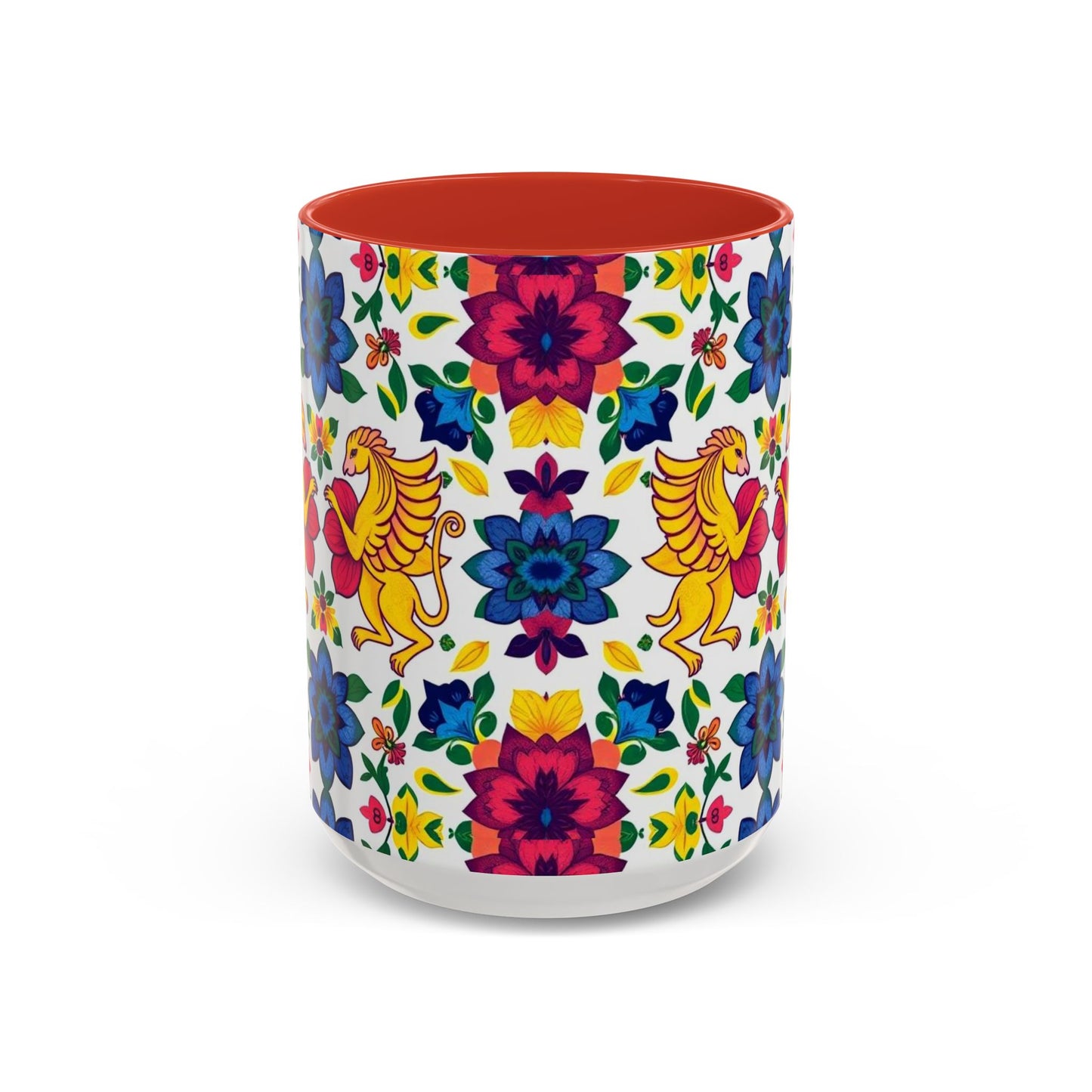Accent Coffee Mug, Gemini, Zodiac, Flower Pattern, (11, 15oz)