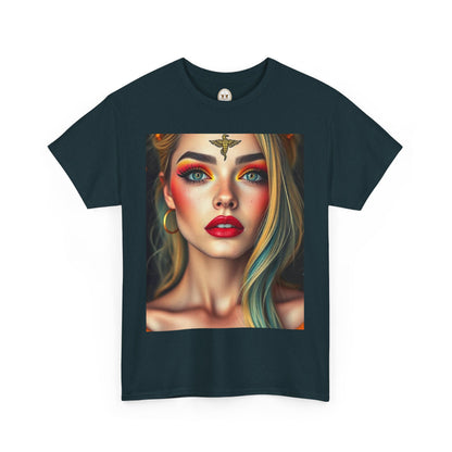 Unisex Heavy Cotton T-Shirt, Virgo, Zodiac, Sexy Art