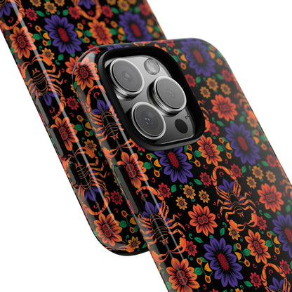 Tough Cases, Scorpio, Zodiac, Flower Pattern