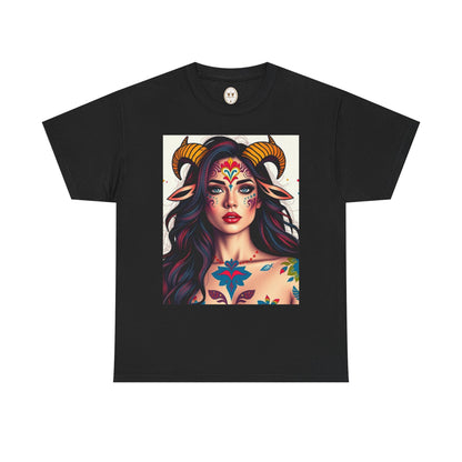 Unisex Heavy Cotton T-Shirt, Taurus, Zodiac v1, Sexy Art