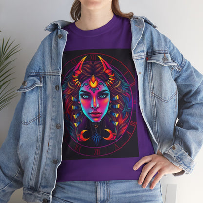Unisex Heavy Cotton T-Shirt, Scorpio, Zodiac v4, Sexy Art