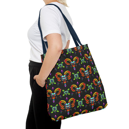 Tote Bag (AOP), Aries, Zodiac, Jewel Pattern