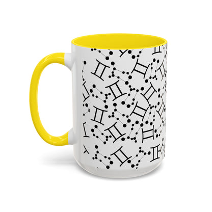 Accent Coffee Mug with the Gemini sign (11, 15oz)