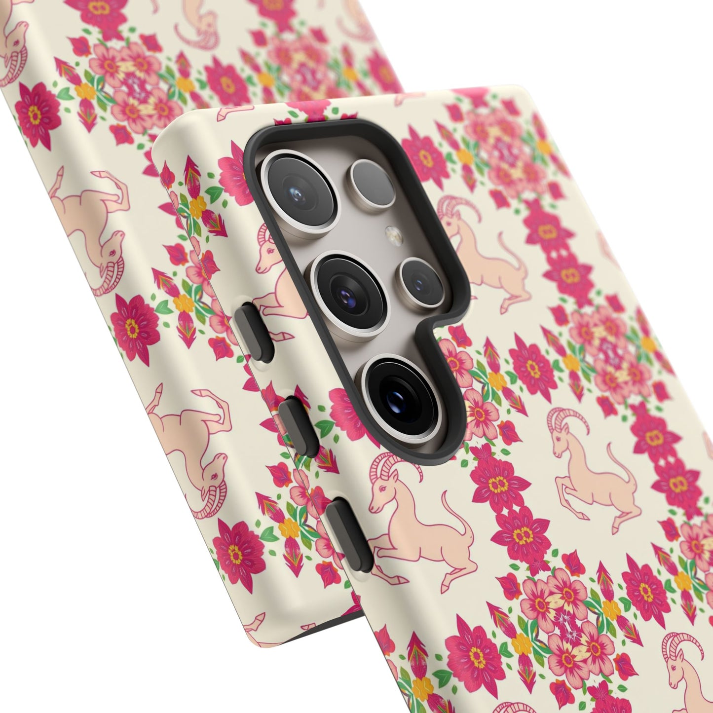 Tough Cases, Capricorn, Zodiac v3, Flower Pattern