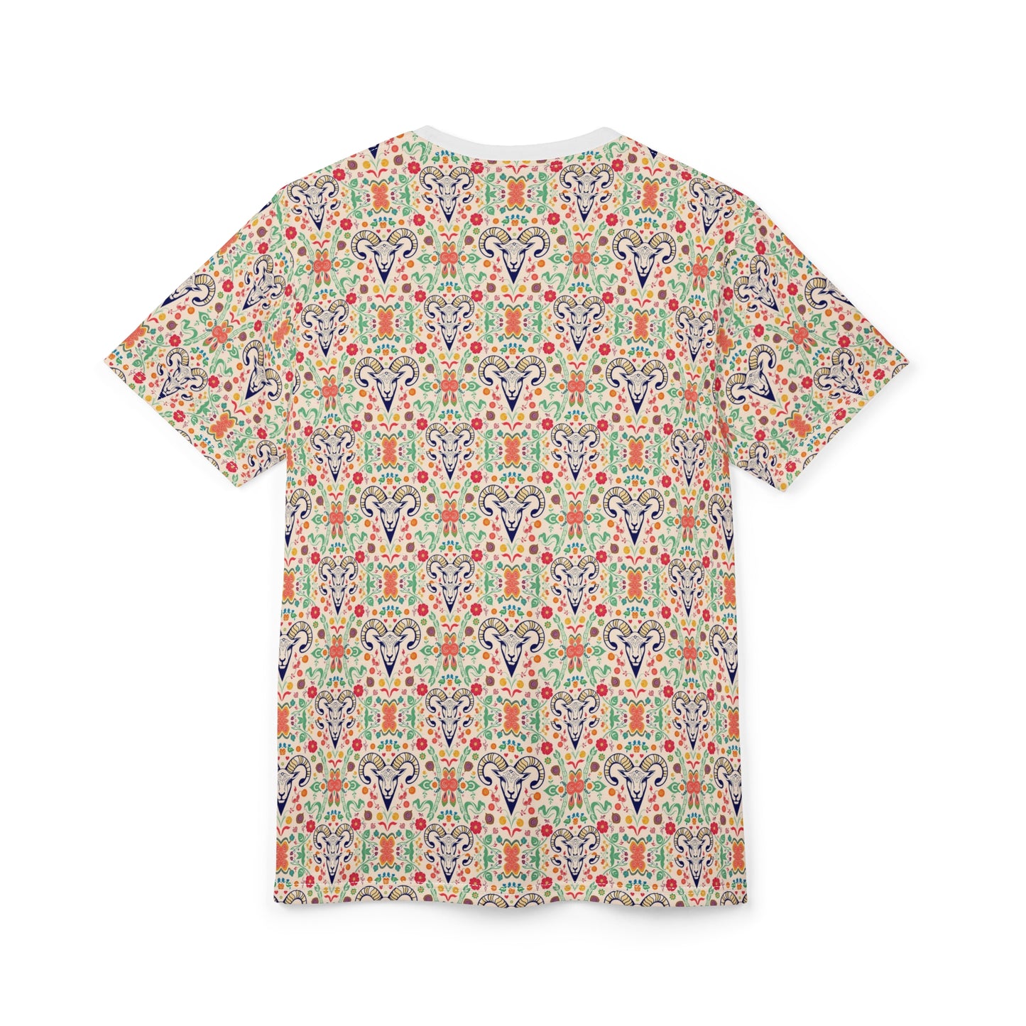 Unisex Cut & Sew T-Shirt, AOP, Aries, Zodiac, Pattern