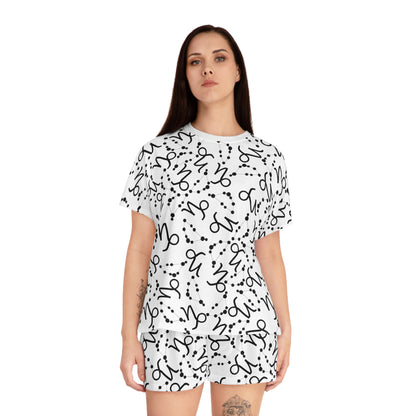Women's Short Pajama Set Capricorn Zodiac Sign (AOP)
