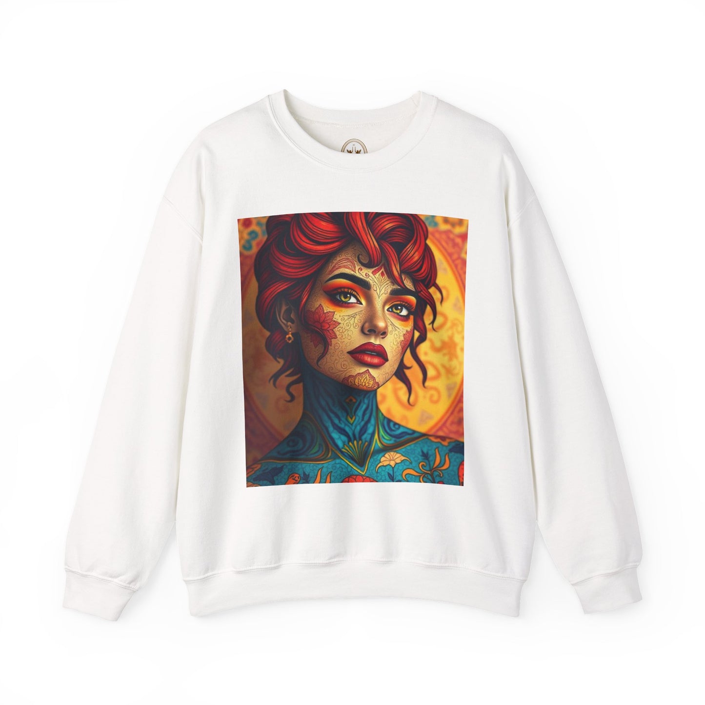 Unisex Heavy Blend™ Crewneck Sweatshirt, Aquarius, Zodiac v2, Sexy Pattern