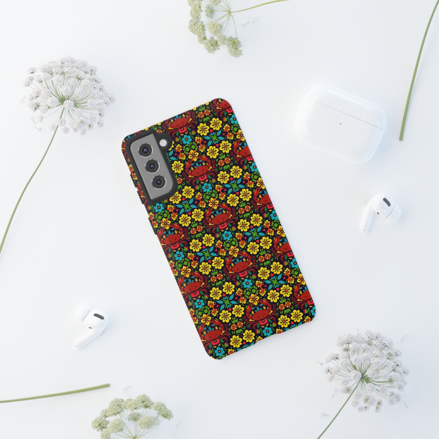 Tough Cases, Cancer, Zodiac v2, Flower Pattern