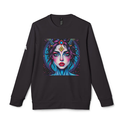 Adidas, Unisex Fleece Crewneck Sweatshirt, Aquarius, Pop Art, Zodiac