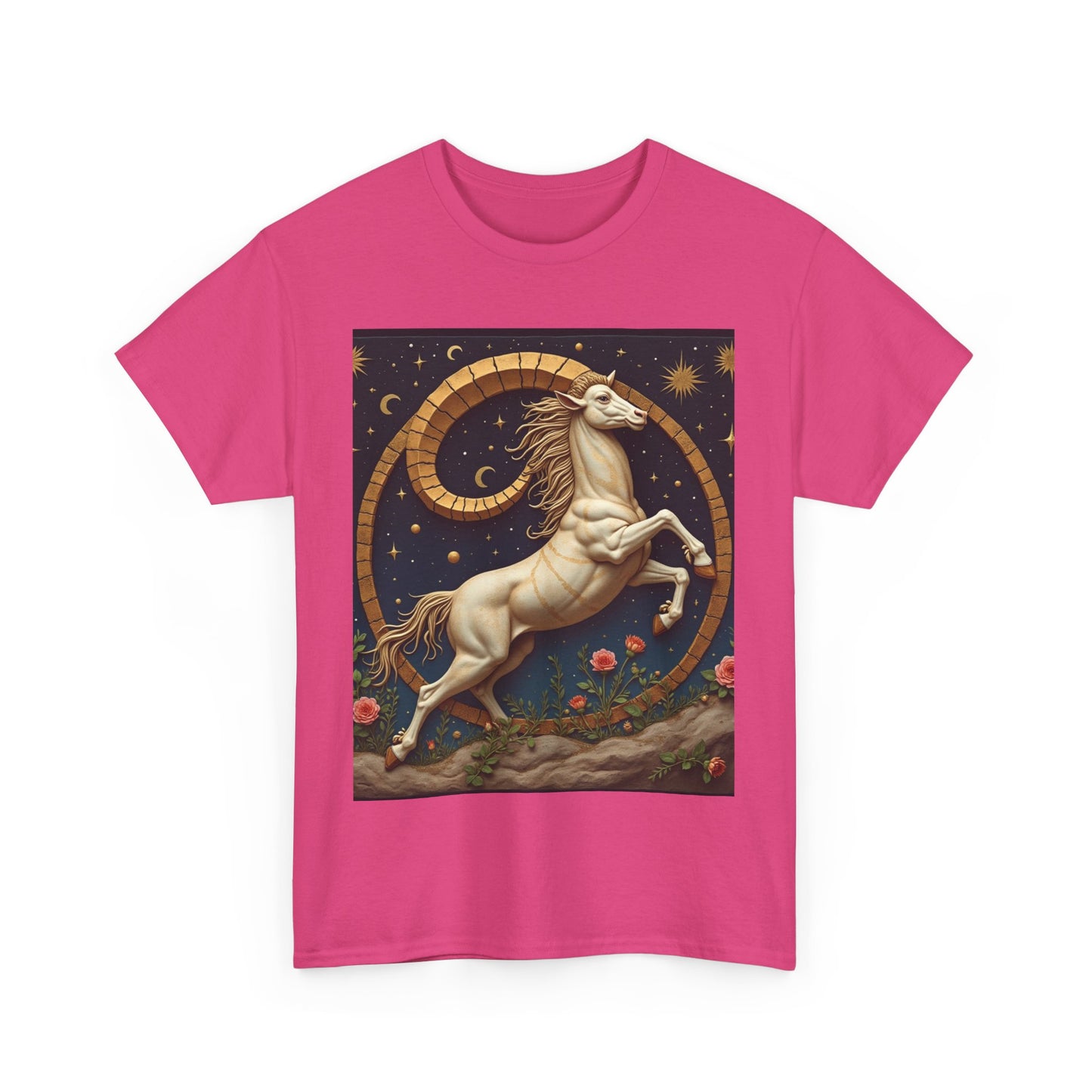Unisex Heavy Cotton T-Shirt, Aries Animal 1v, Zodiac Design