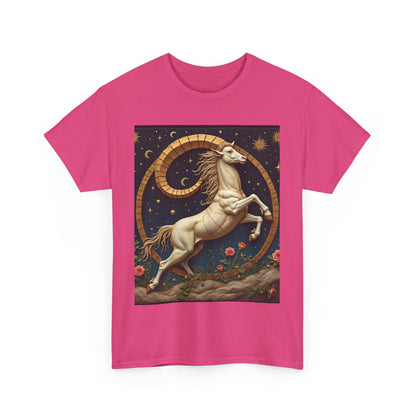 Unisex Heavy Cotton T-Shirt, Aries Animal 1v, Zodiac Design