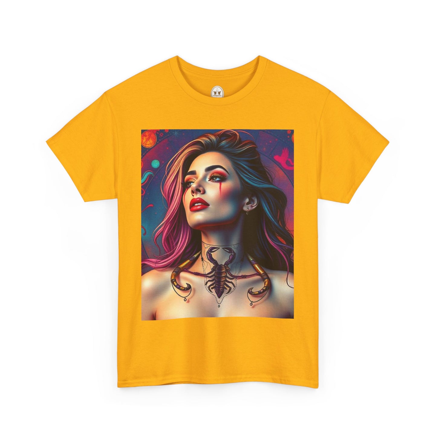 Unisex Heavy Cotton T-Shirt, Scorpio, Zodiac v1, Sexy Art