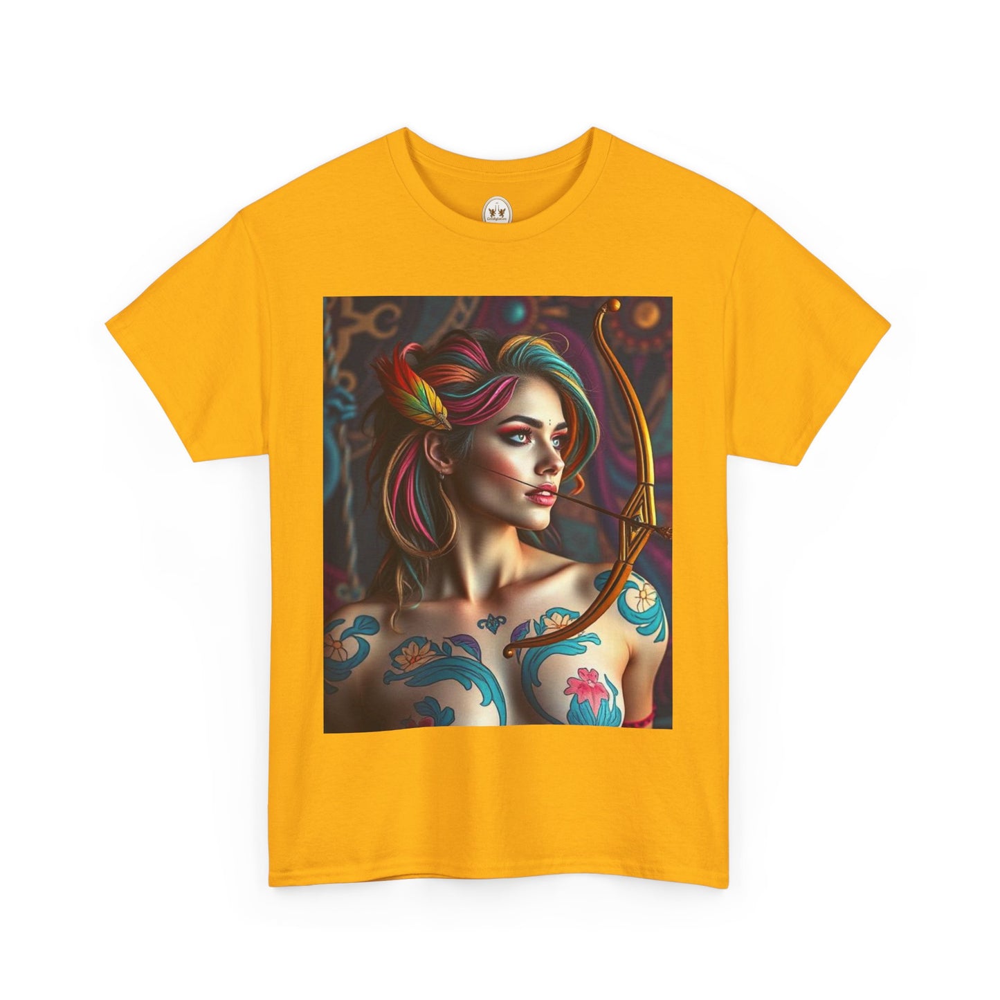 Unisex Heavy Cotton T-Shirt, Sagittarius, Zodiac v1, Sexy Art