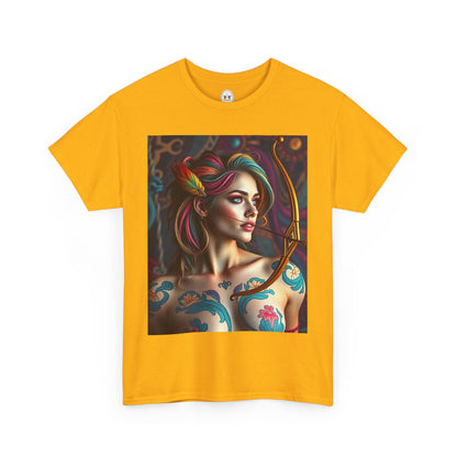 Unisex Heavy Cotton T-Shirt, Sagittarius, Zodiac v1, Sexy Art