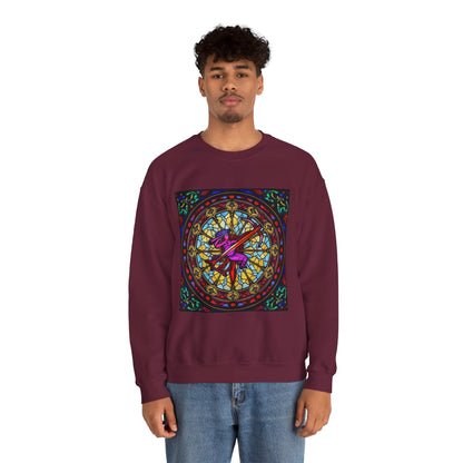 Unisex Heavy Blend™ Crewneck Sweatshirt, Glass 1, Sagittarius Zodiac Design