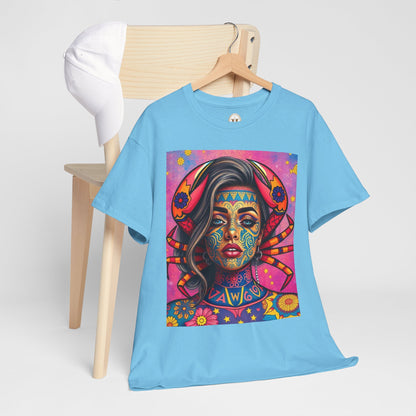 Unisex Heavy Cotton T-Shirt, Cancer, Zodiac v3, Sexy Art