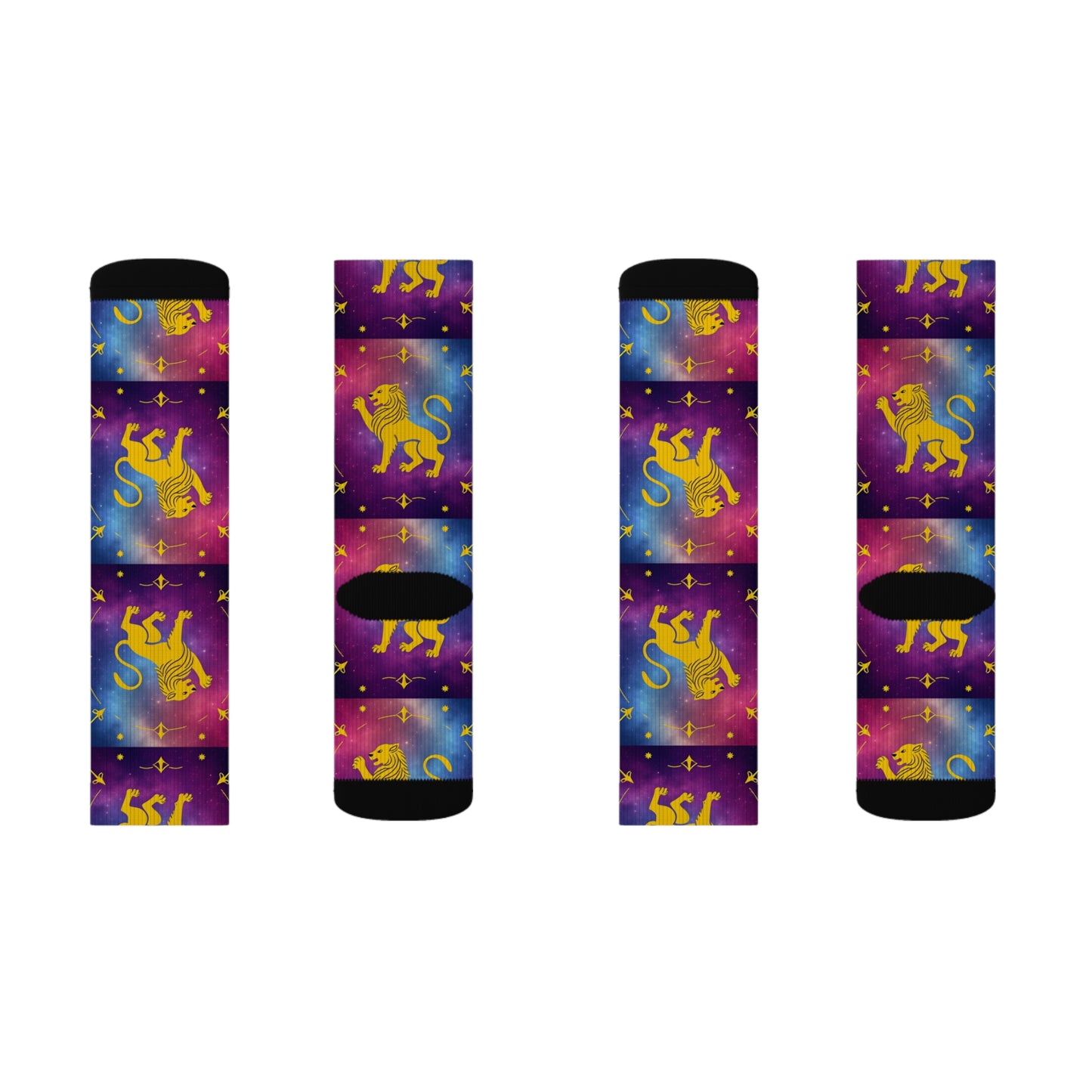 Sublimation Socks, Leo, Zodiac v3, Pattern