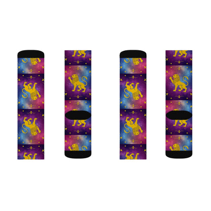 Sublimation Socks, Leo, Zodiac v3, Pattern