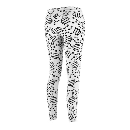 Women's Zodiac Cut & Sew Casual Leggings Virgo Zodiac sign