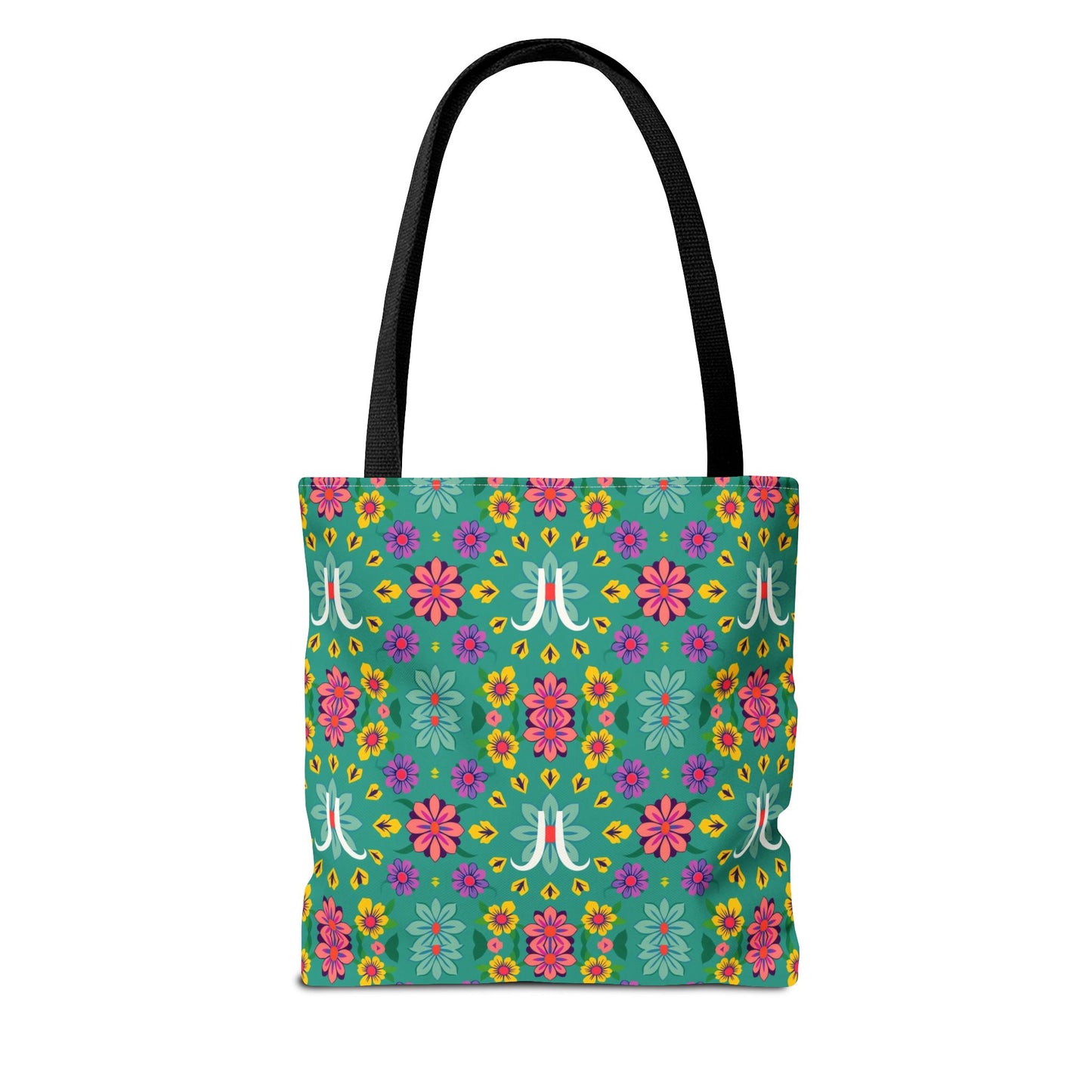 Tote Bag, (AOP), Aquarius, Zodiac v2, Flower Pattern