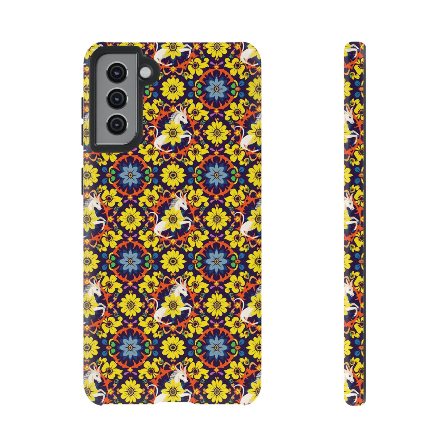 Tough Cases, Aquarius, Zodiac v3, Flower Pattern
