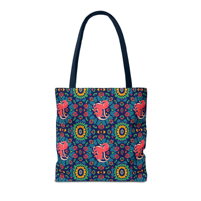 Tote Bag (AOP), Capricorn, Zodiac v1, Flower Pattern