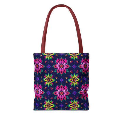 Tote Bag (AOP), Scorpio, Zodiac v2, Flower Pattern