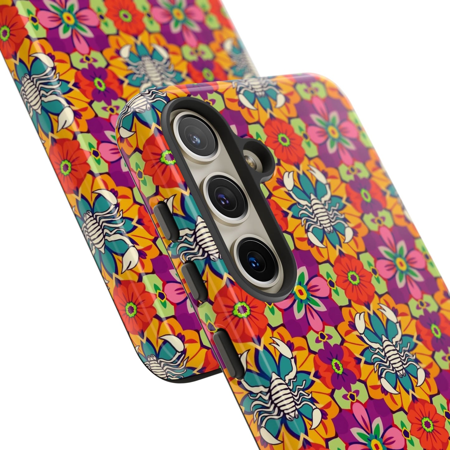 Tough Cases, Scorpio, Zodiac v3, Flower Pattern