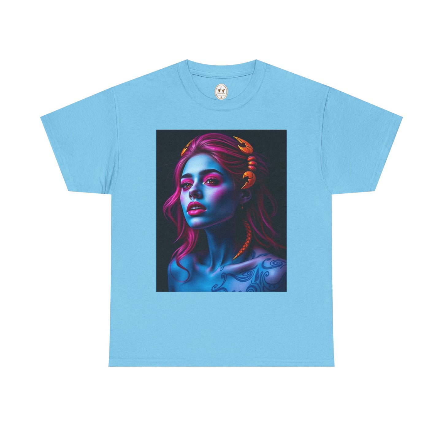 Unisex Heavy Cotton T-Shirt, Scorpio, Zodiac, Sexy Art