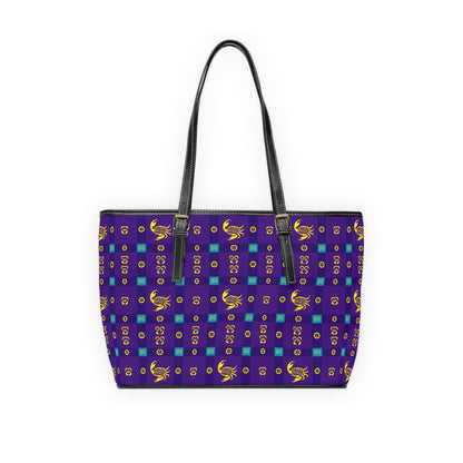 Leather Shoulder Bag, Scorpio, Zodiac, Shapes Pattern