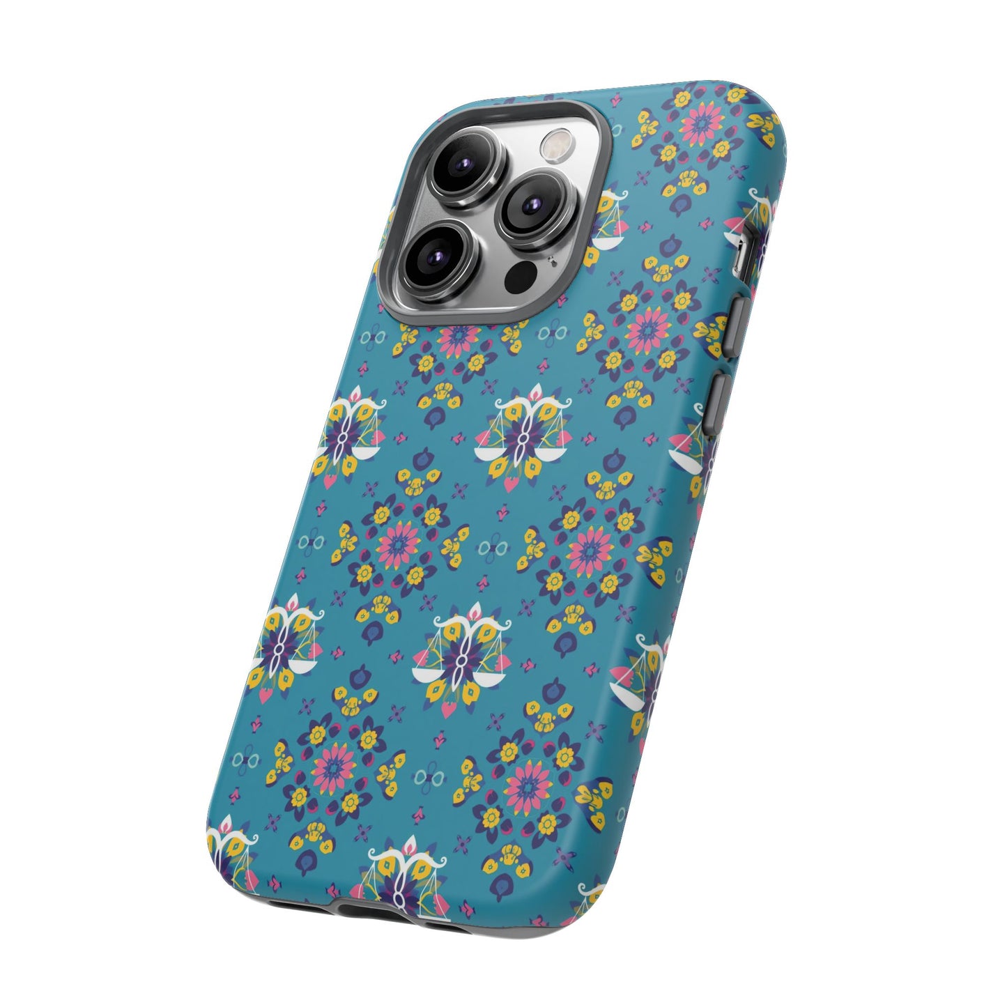 Tough Cases, Libra, Zodiac v2, Flower Pattern