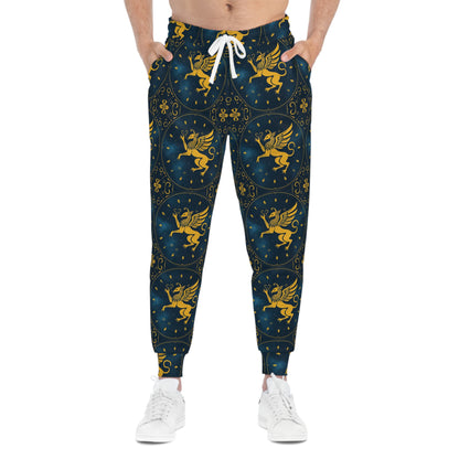 Athletic Joggers, Zodiac Design, Pattern, Virgo, AOP