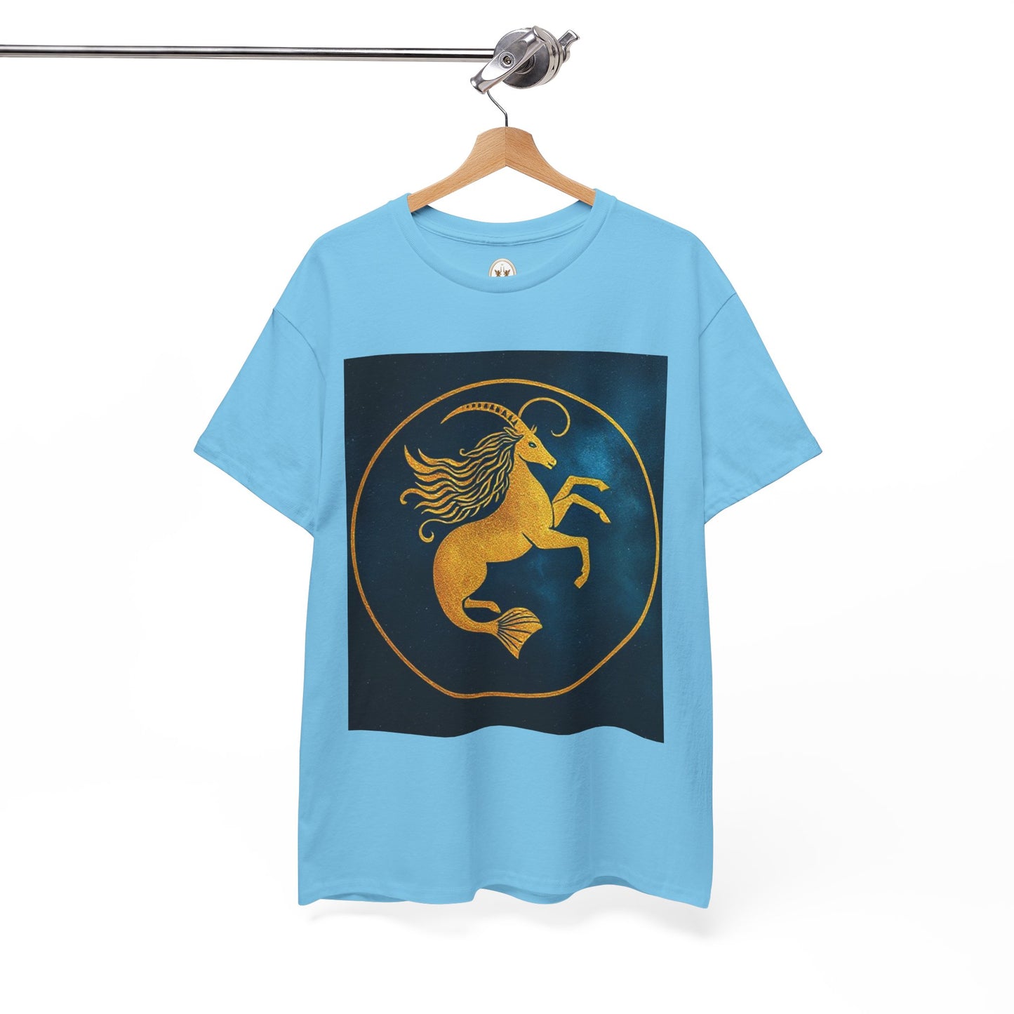 Unisex Heavy Cotton T-Shirt, Capricorn Animal v3, Symbol, Zodiac Design