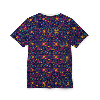 Unisex Cut & Sew T-Shirt, AOP, Aquarius, Zodiac v1, Pattern